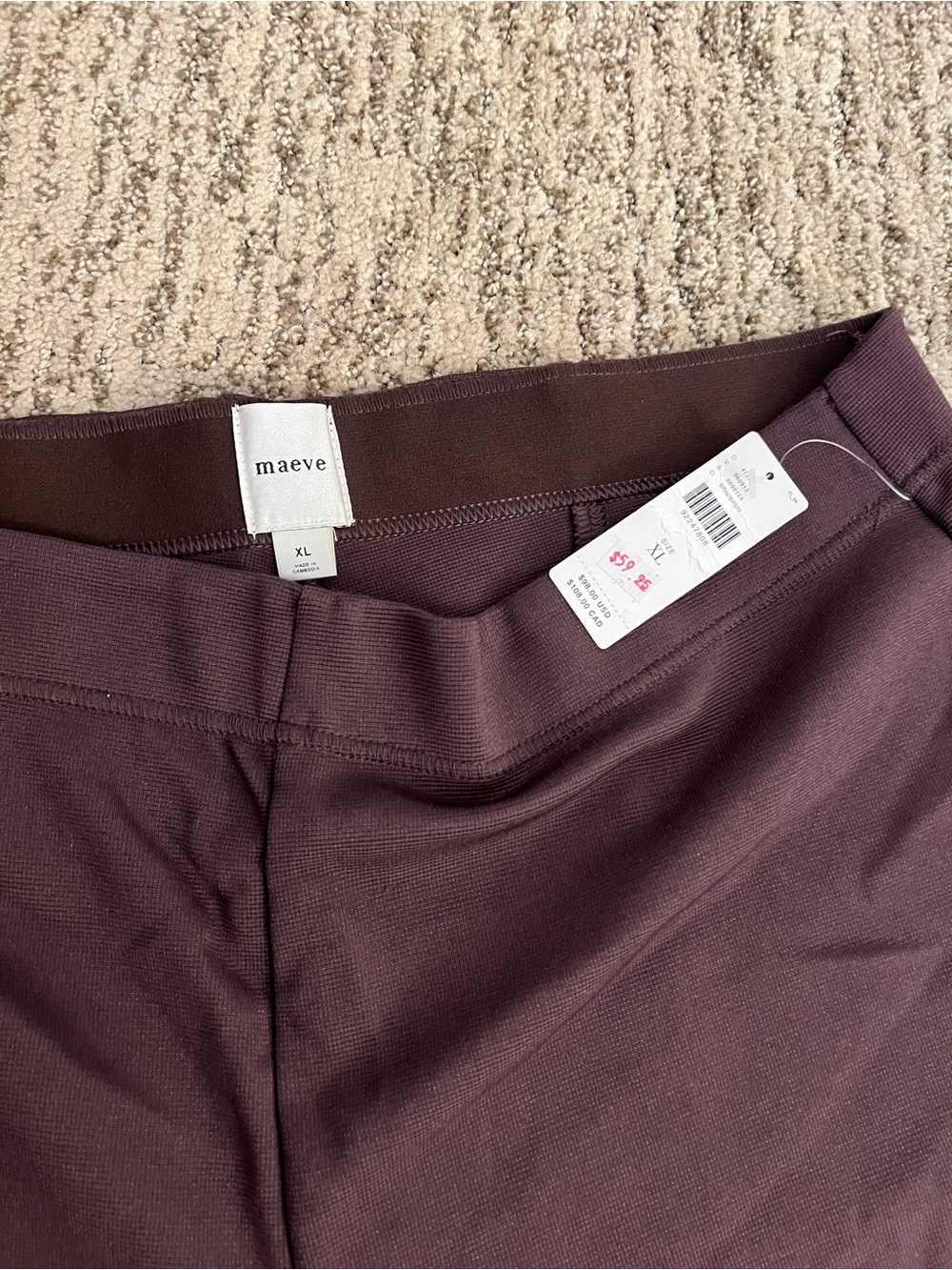 Maeve Deep Plum Ponte Leggings